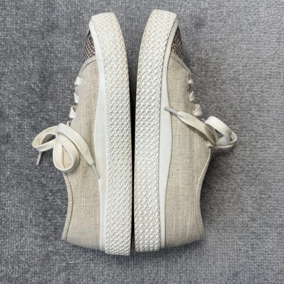 Dolce Vita Shoes Womens Size 8.5 Canvas Snake Print Lace Up Low Top Sneakers - Picture 8 of 12